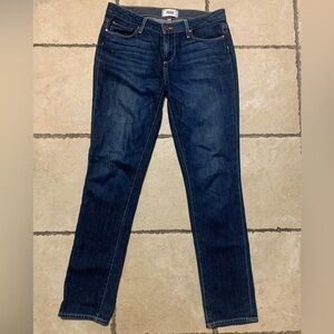 PAIGE Jimmy Jimmy Skinny Dark Blue Wash Denim Jeans Womens Size 25
